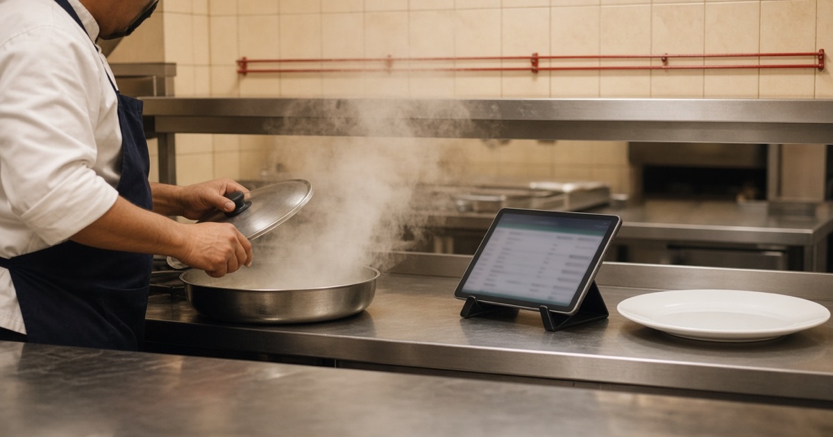 An item ran out: switch it off before the waiter apologises